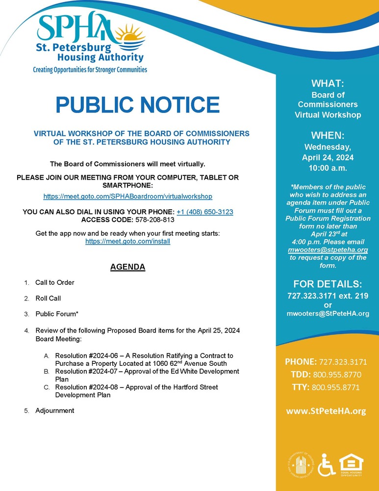 Board Workshop Public Notice 