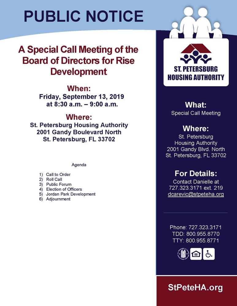 Rise Special Call Meeting 9.13.19