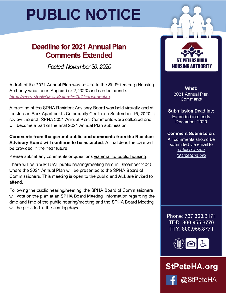 Annual Plan Public Notice
