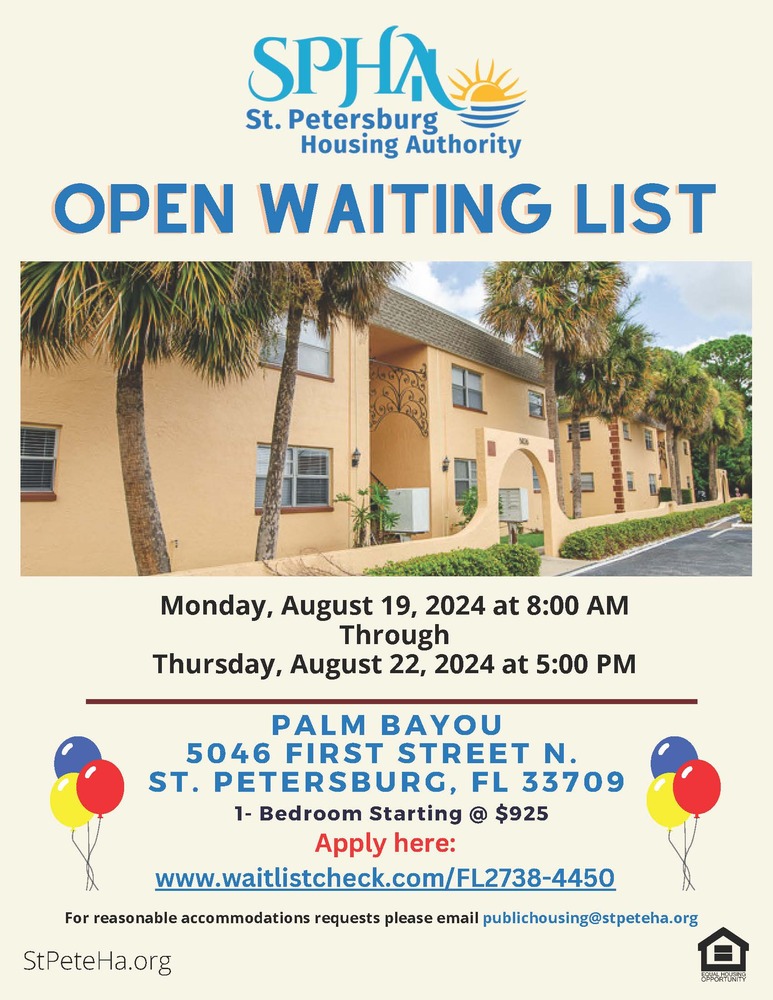 Waiting List - Palm Bayou Apartments