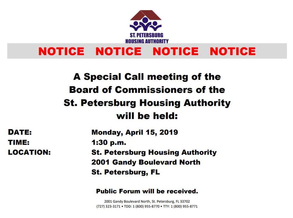 SPHA 4/15 Special Meeting Notice