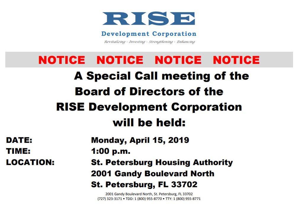 4/15 Special Meeting Notice RISE
