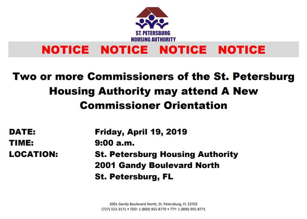 New Commissioner Orientation 4/19