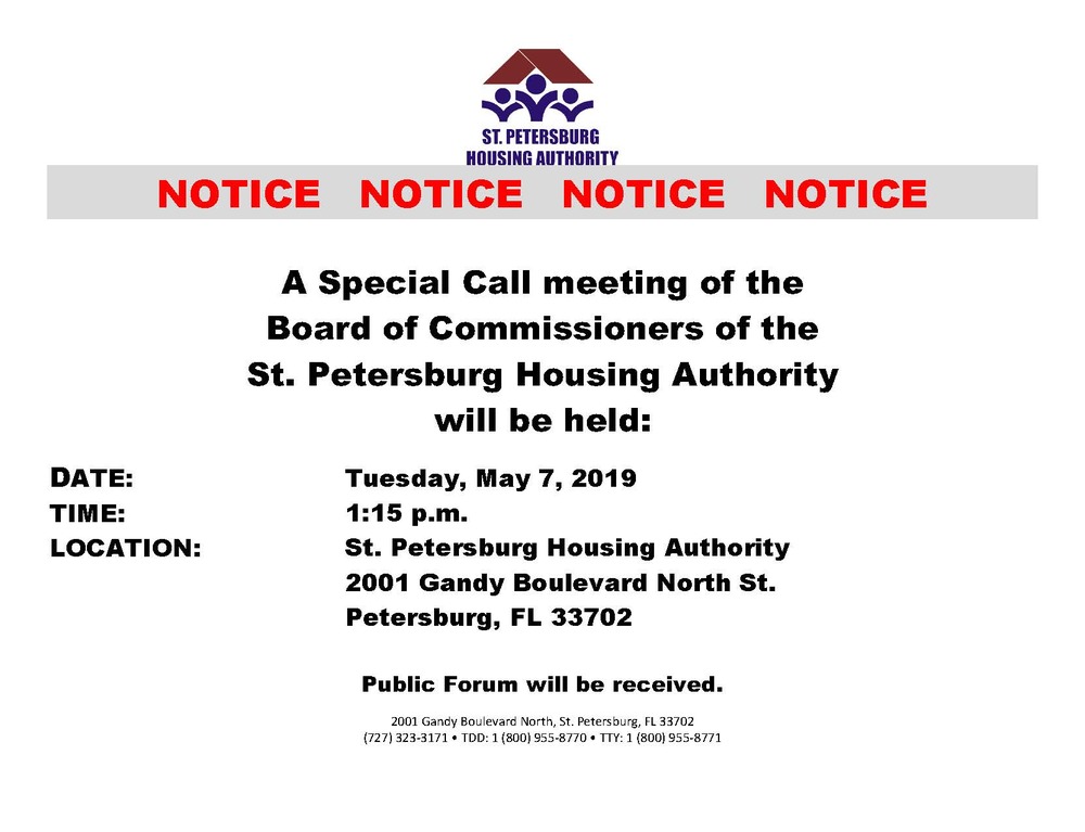 Public Notice - BOC Special Call Meeting