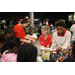 Holiday crafting table at Very Merry Holiday Party in Jordan Park.